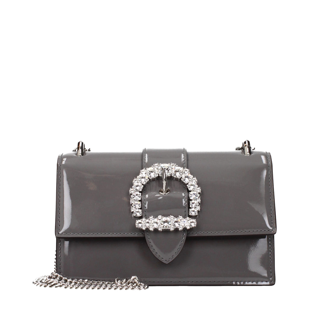 Jimmy Choo Gray Leather Shoulder Bag Jimmy Choo Xosier