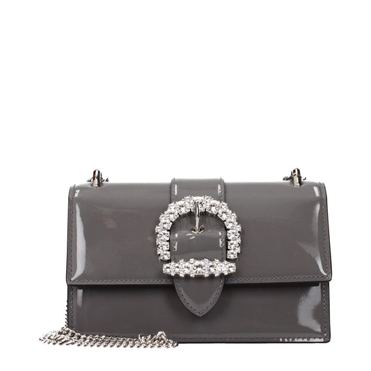 Jimmy Choo Gray Leather Shoulder Bag Jimmy Choo Xosier