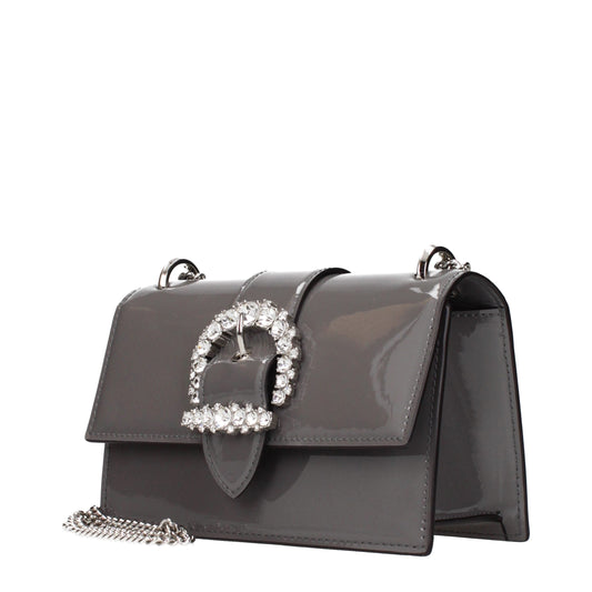 Jimmy Choo Gray Leather Shoulder Bag Jimmy Choo Xosier
