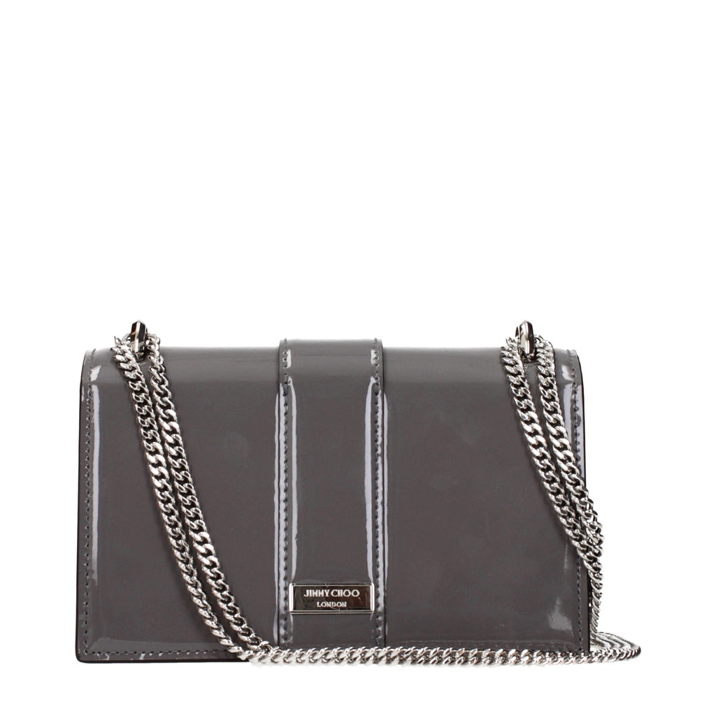 Jimmy Choo Gray Leather Shoulder Bag Jimmy Choo Xosier