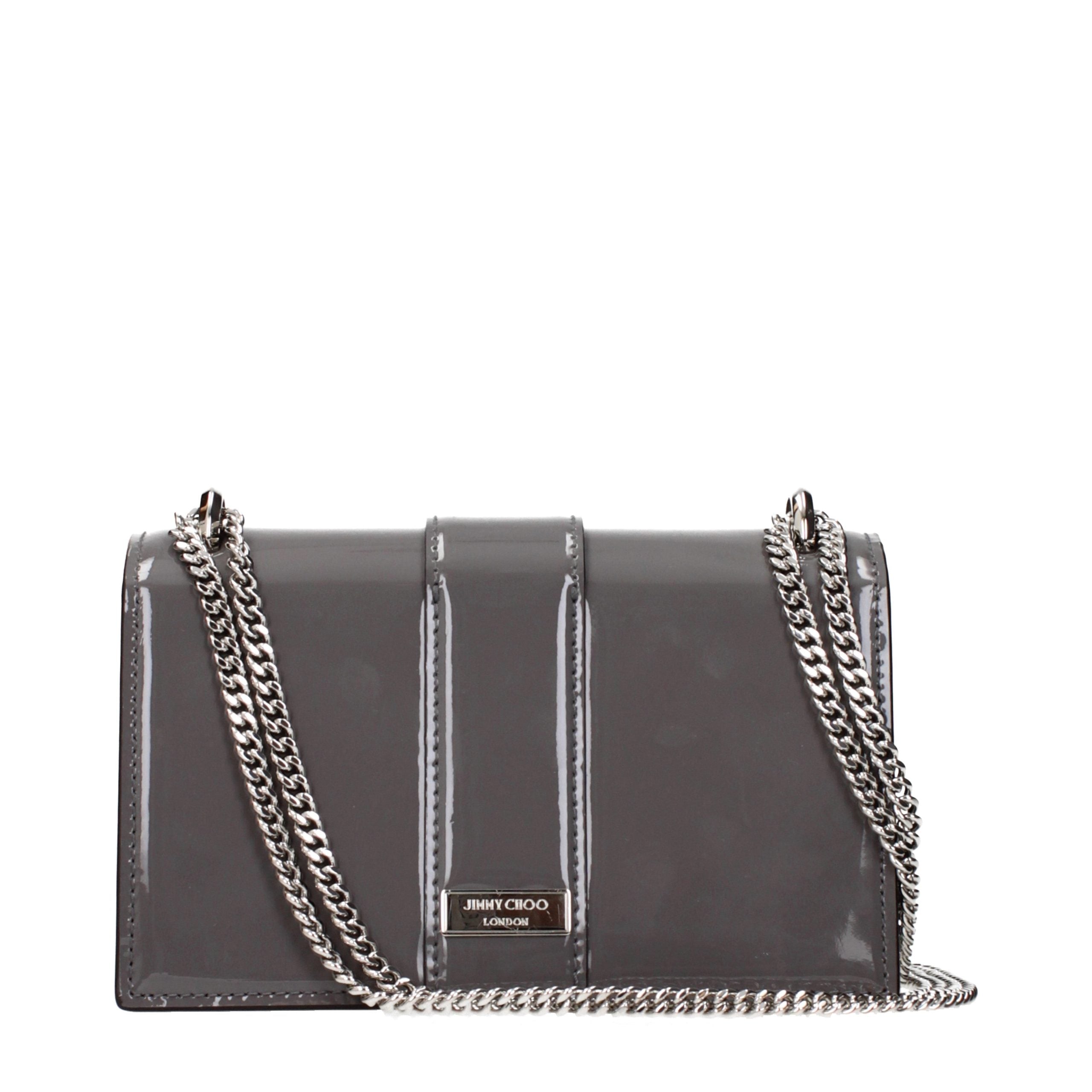 Jimmy Choo Gray Leather Shoulder Bag Jimmy Choo Xosier