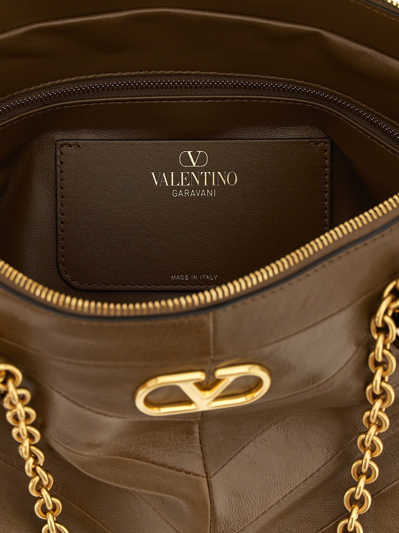 Valentino Garavani Brown Lamb Leather Shoulder Bag Valentino Garavani Xosier