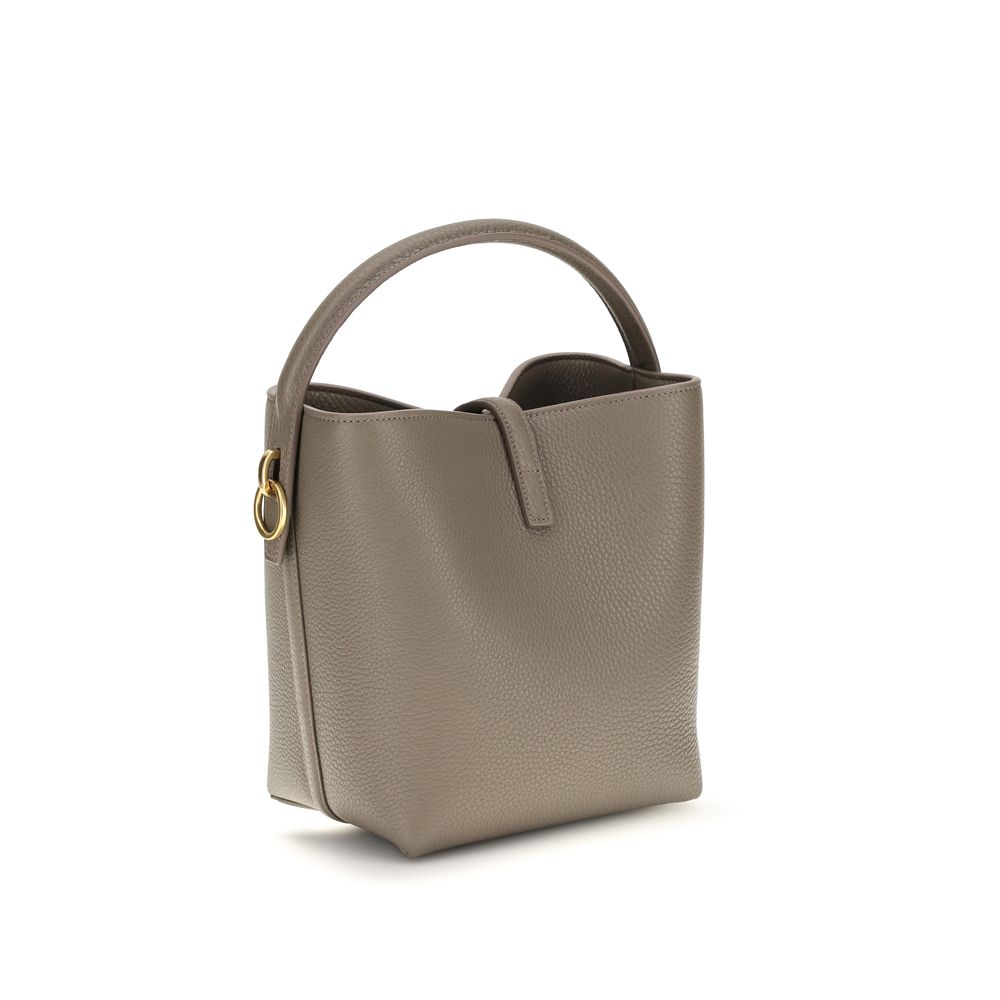 Saint Laurent Beige Calf Leather Bos Taurus Backet Bag Saint Laurent Xosier