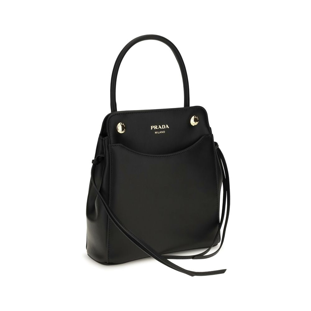 Prada Black Calf Leather Bos Taurus Shoulder Bag Prada Xosier