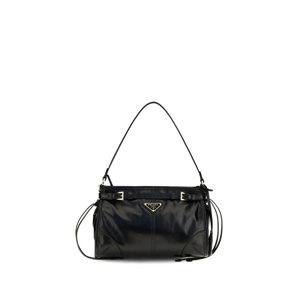 Prada Black Calf Leather Bos Taurus Handbag Prada Xosier