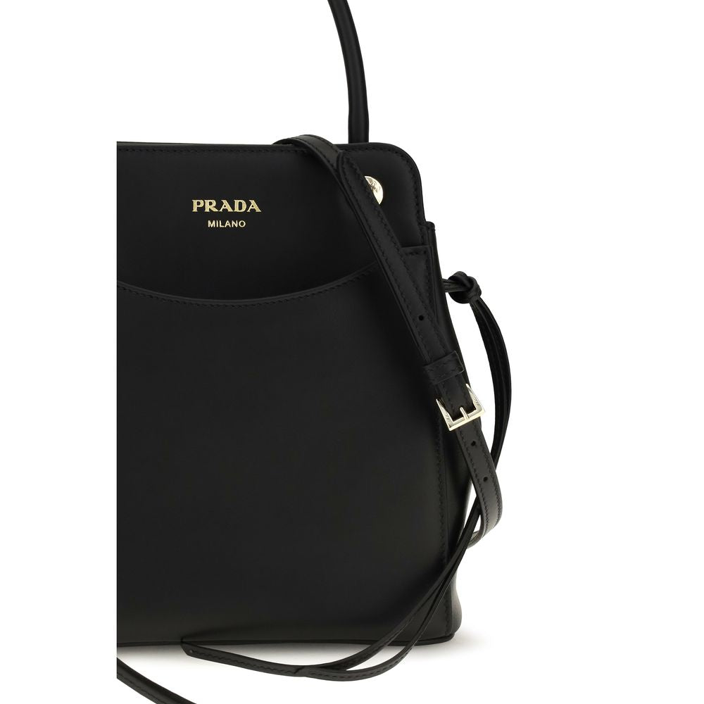 Prada Black Calf Leather Bos Taurus Shoulder Bag Prada Xosier