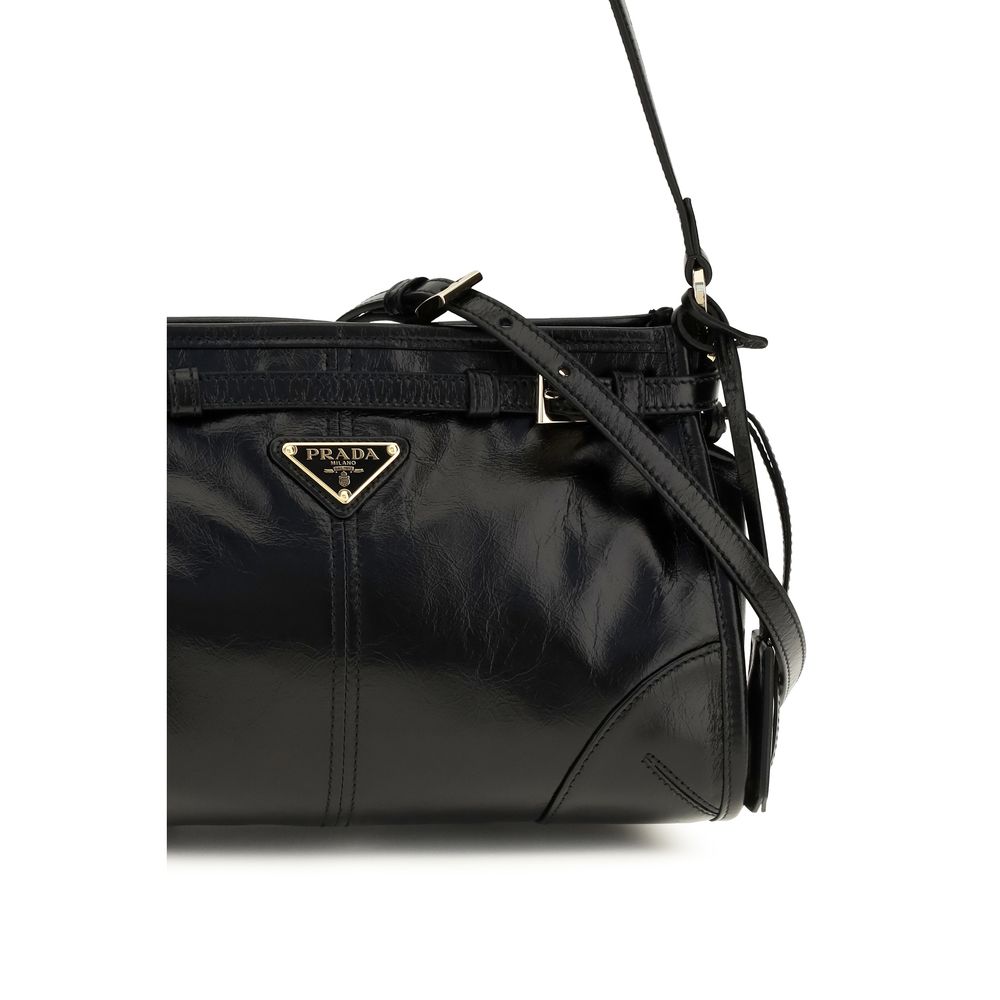 Prada Black Calf Leather Bos Taurus Handbag Prada Xosier