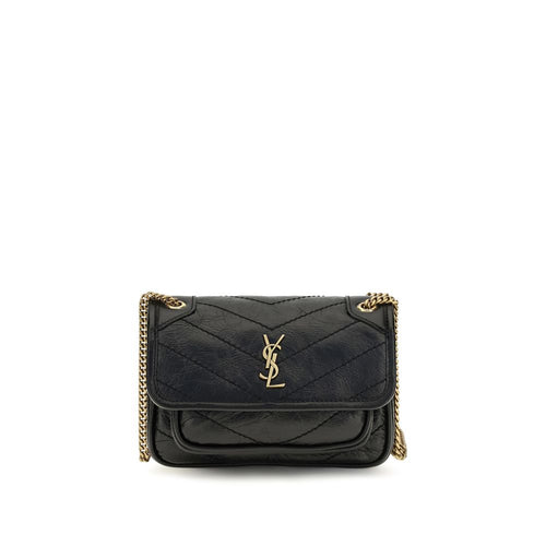 Saint Laurent Black Calf Leather Bos Taurus Shoulder Bag Saint Laurent Xosier