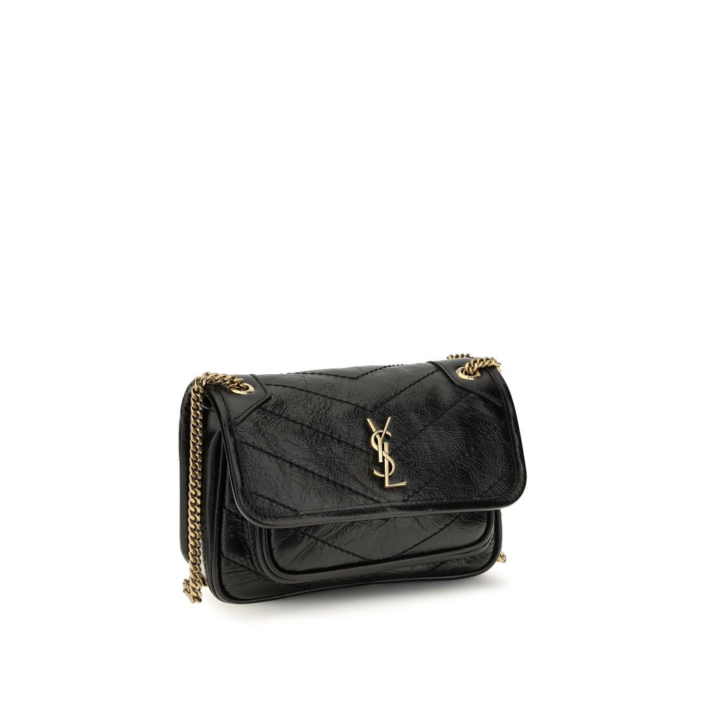 Saint Laurent Black Calf Leather Bos Taurus Shoulder Bag Saint Laurent Xosier