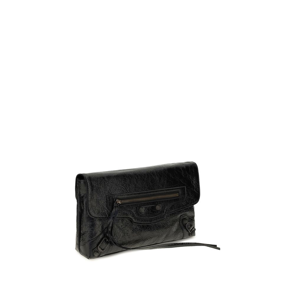 Balenciaga Black Lamb Ovis Aries Aries Clutch Bag Balenciaga Xosier