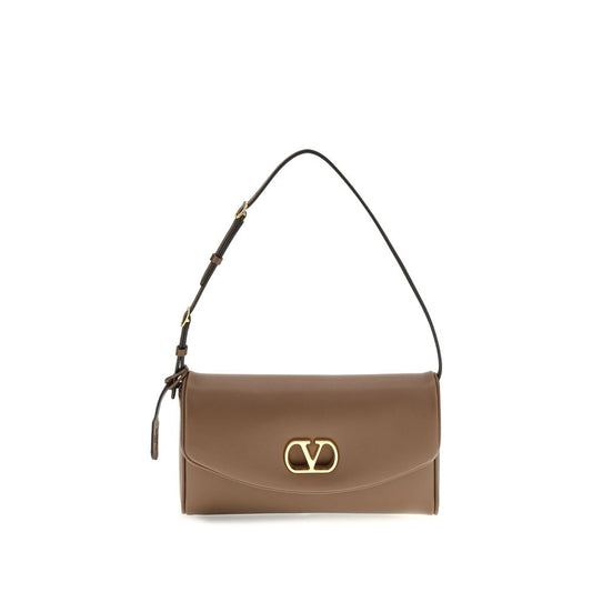 Valentino Garavani Brown Calf Leather Bos Taurus Shoulder Bag Valentino Garavani Xosier