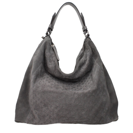 Jimmy Choo Gray Leather Shoulder Bag Jimmy Choo Xosier