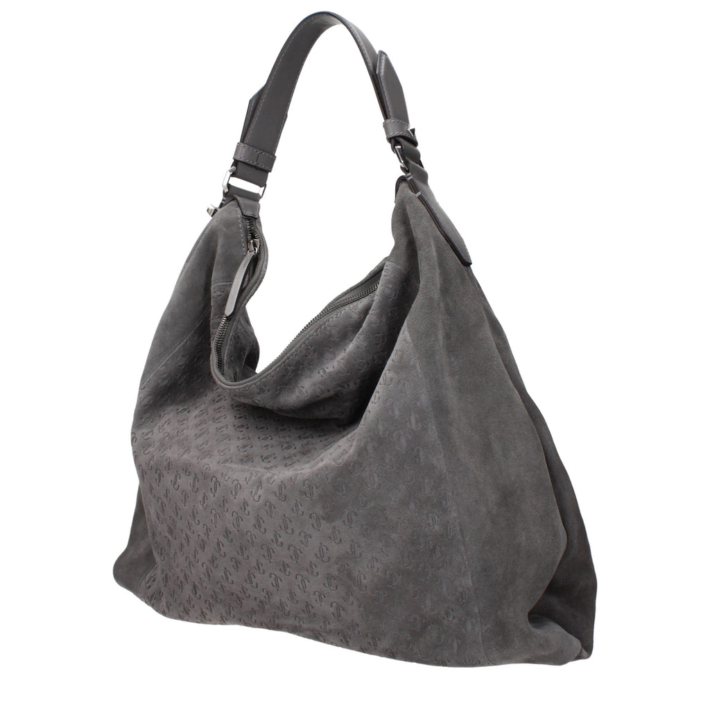 Jimmy Choo Gray Leather Shoulder Bag Jimmy Choo Xosier