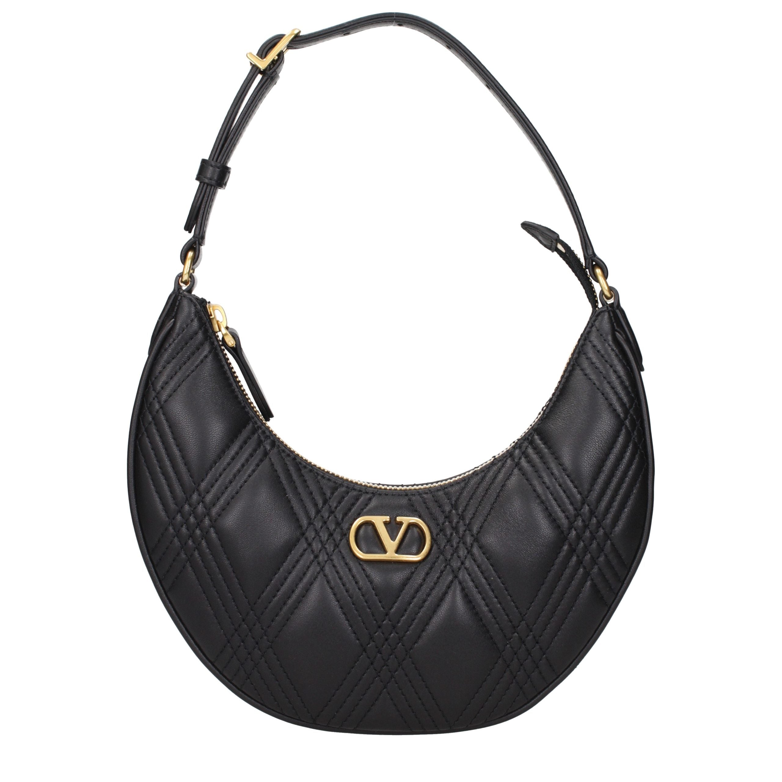 Valentino Garavani Black Leather Shoulder Bag Valentino Garavani Xosier