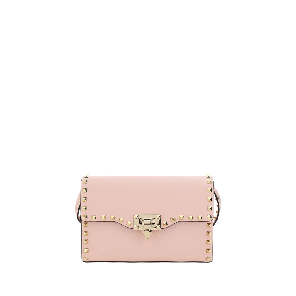 Valentino Garavani Pink Calf Leather Bos Taurus Shoulder Bag Valentino Garavani Xosier