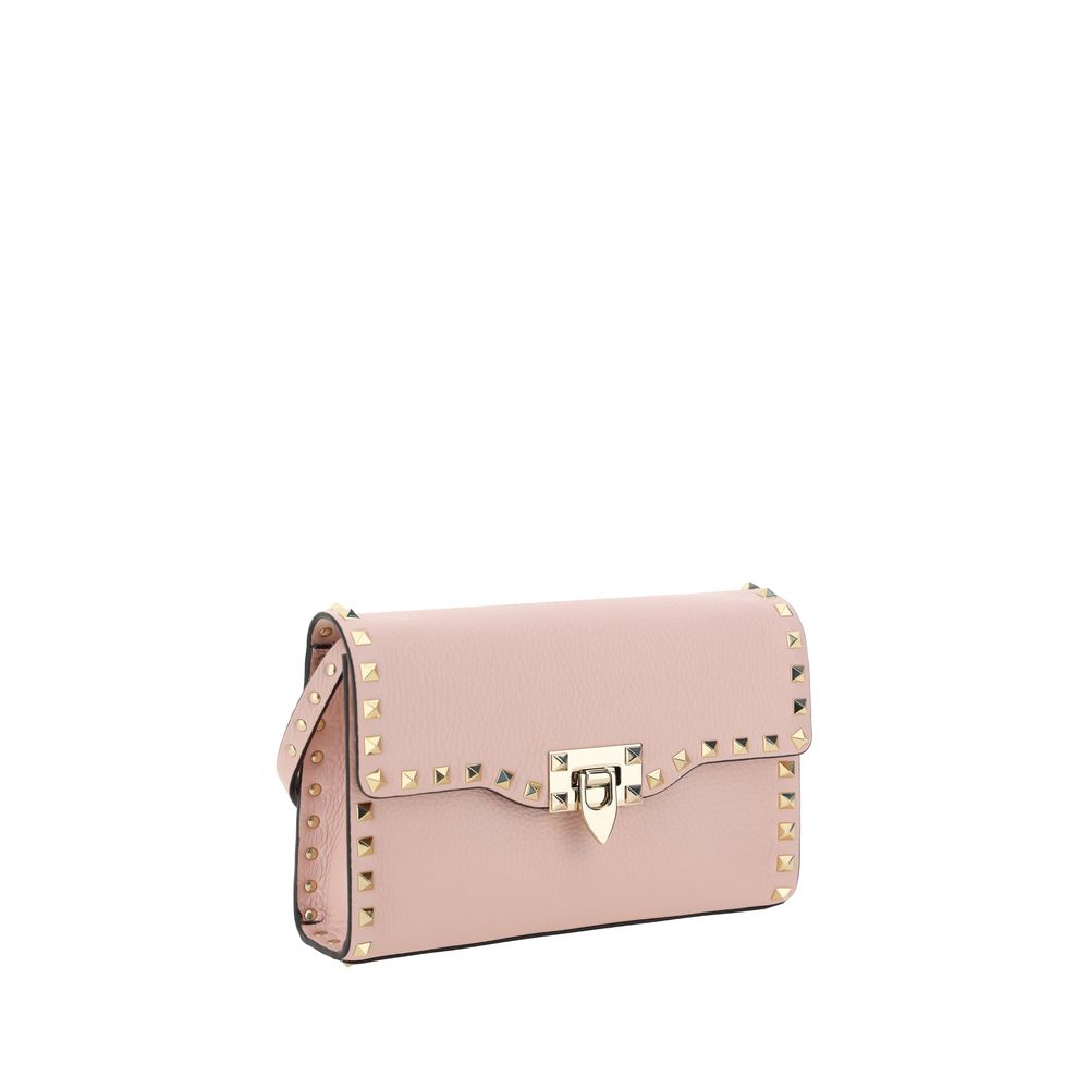 Valentino Garavani Pink Calf Leather Bos Taurus Shoulder Bag Valentino Garavani Xosier