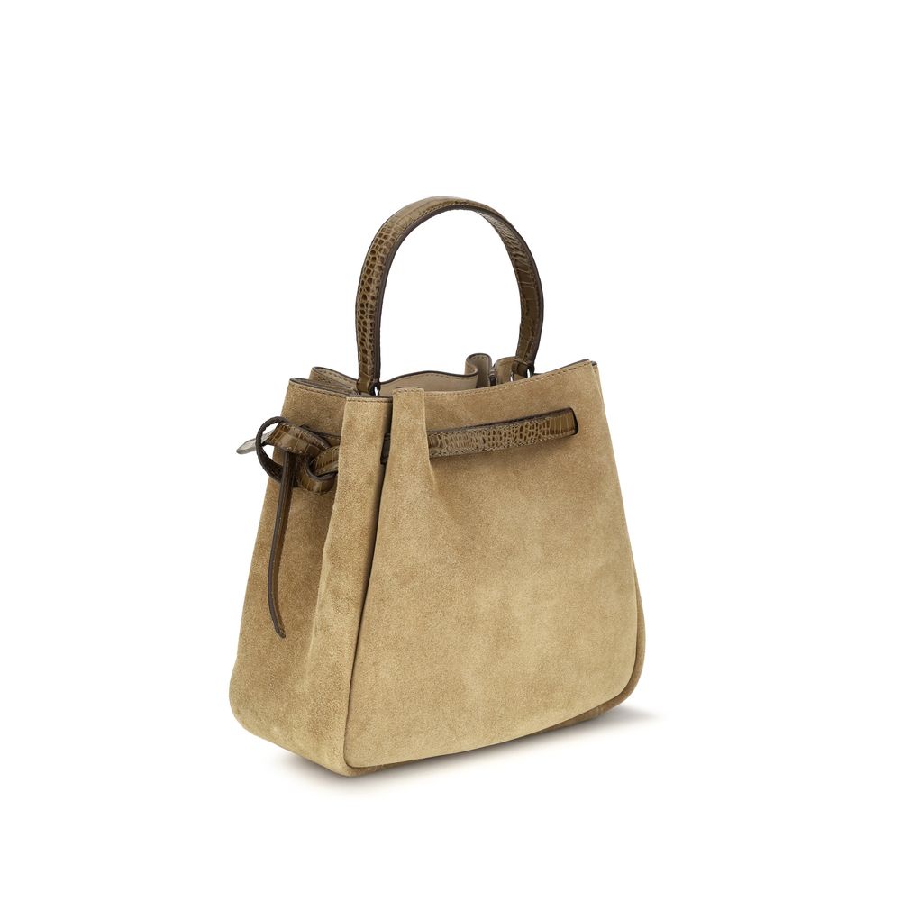 Tory Burch Beige Suede Leather Backet Bag Tory Burch Xosier
