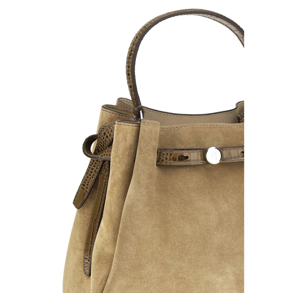 Tory Burch Beige Suede Leather Backet Bag Tory Burch Xosier