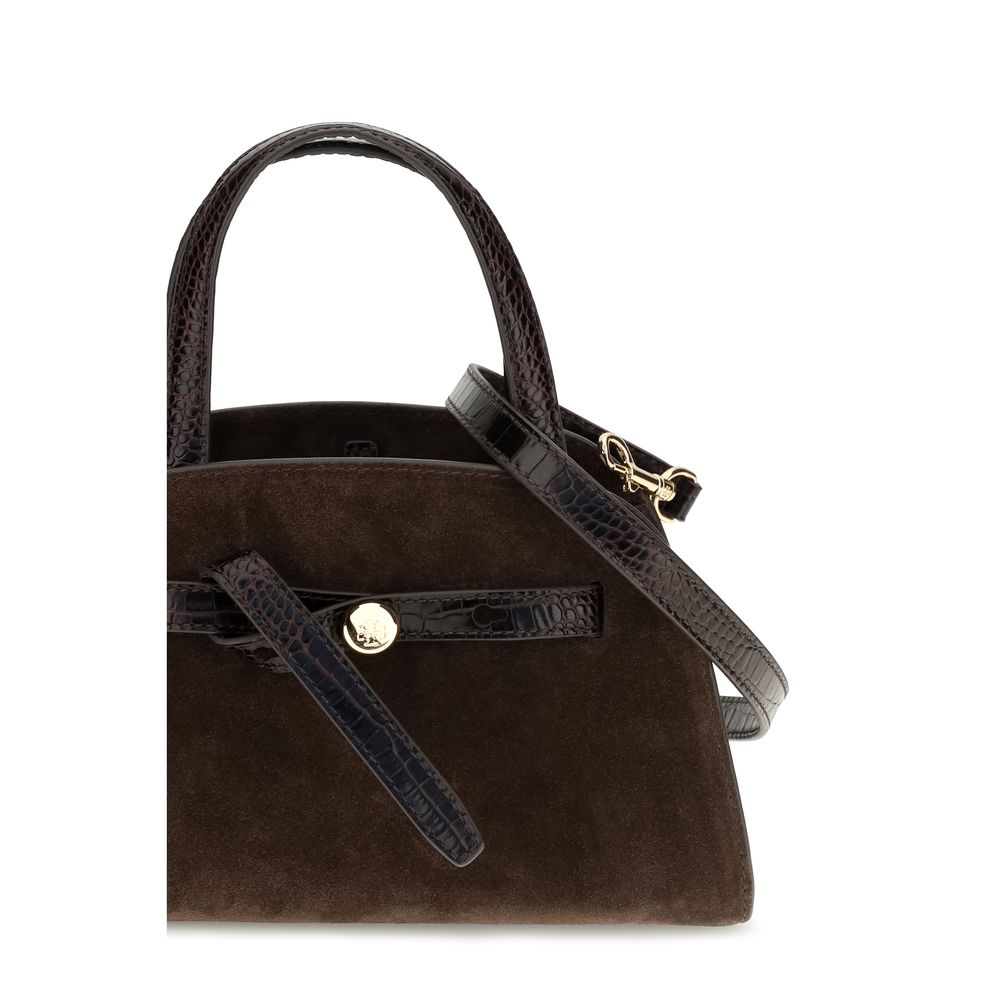 Tory Burch Brown Suede Leather Shoulder Bag Tory Burch Xosier