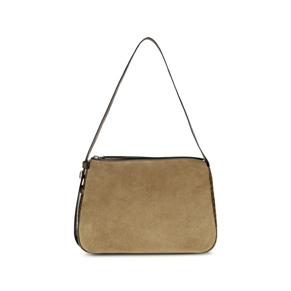 Tory Burch Beige Suede Leather Shoulder Bag Tory Burch Xosier