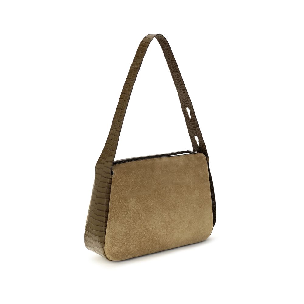Tory Burch Beige Suede Leather Shoulder Bag Tory Burch Xosier