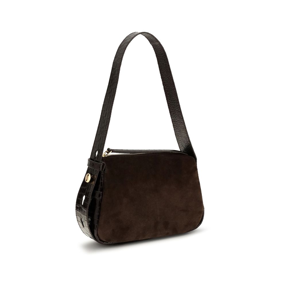 Tory Burch Brown Suede Leather Shoulder Bag Tory Burch Xosier