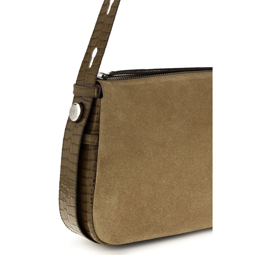 Tory Burch Beige Suede Leather Shoulder Bag Tory Burch Xosier