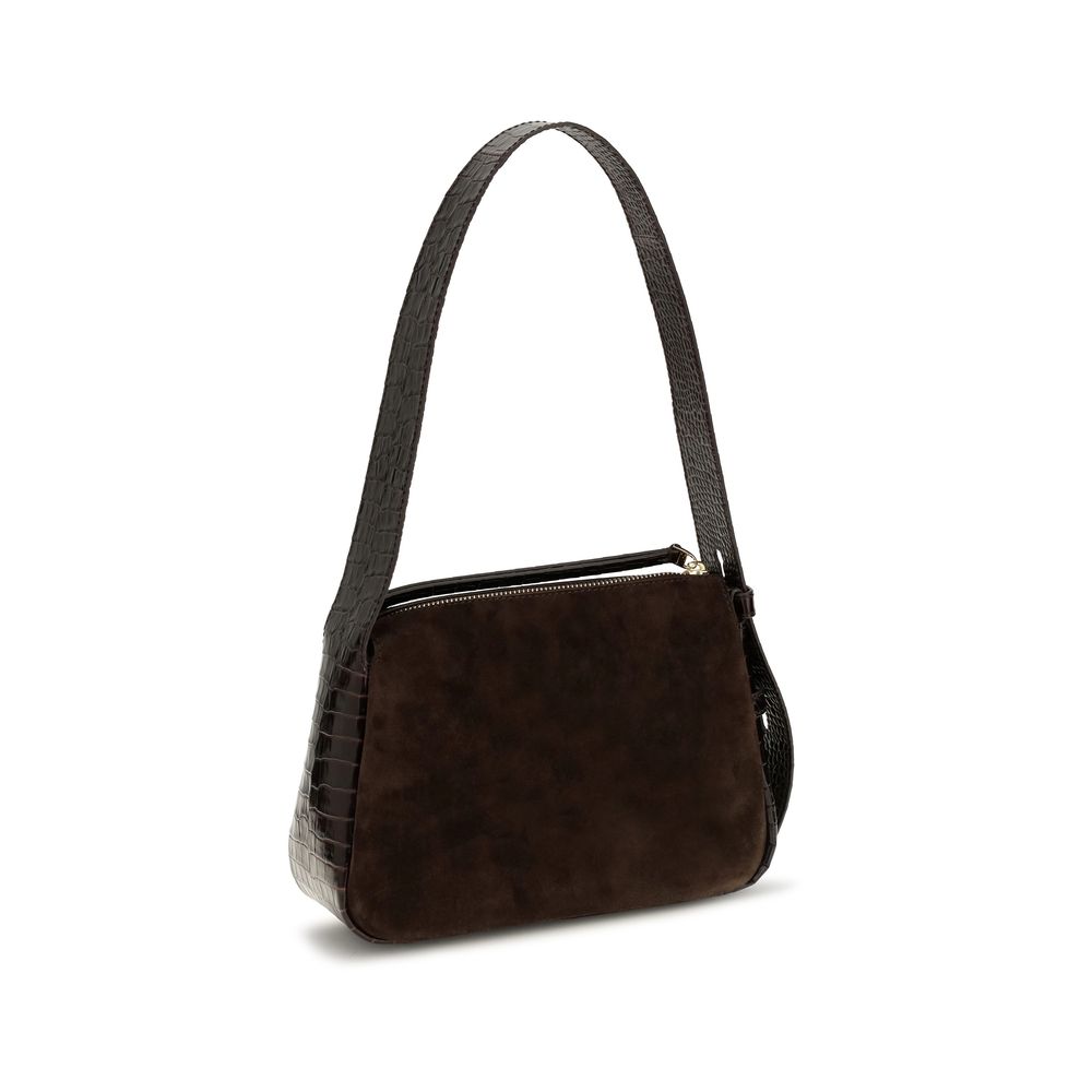 Tory Burch Brown Suede Leather Shoulder Bag Tory Burch Xosier