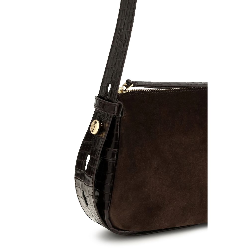 Tory Burch Brown Suede Leather Shoulder Bag Tory Burch Xosier