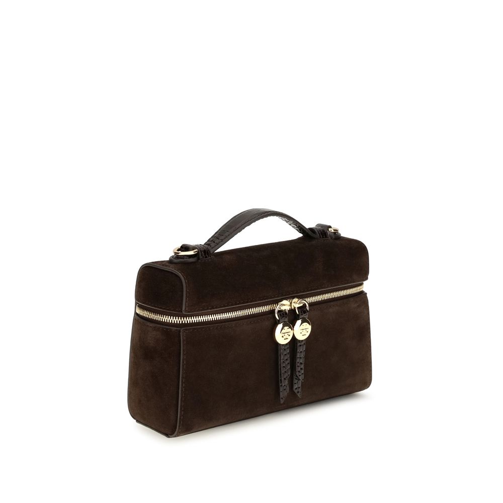 Tory Burch Brown Suede Leather Shoulder Bag Tory Burch Xosier