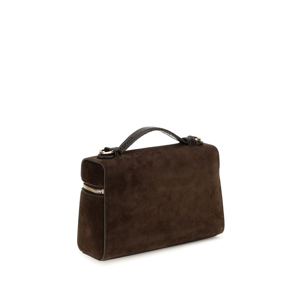 Tory Burch Brown Suede Leather Shoulder Bag Tory Burch Xosier