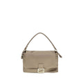 Fendi Beige Calf Leather Bos Taurus Shoulder Bag Fendi Xosier
