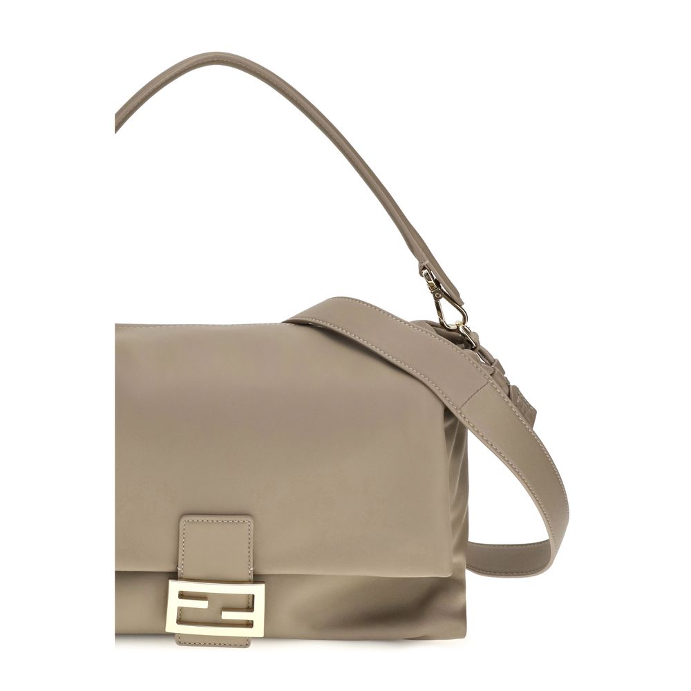 Fendi Beige Calf Leather Bos Taurus Shoulder Bag Fendi Xosier