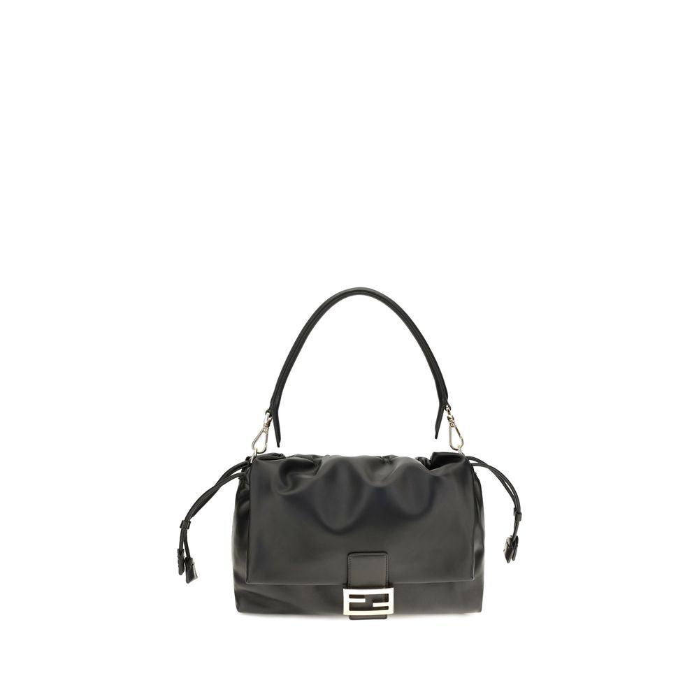 Fendi Black Calf Leather Bos Taurus Shoulder Bag Fendi Xosier