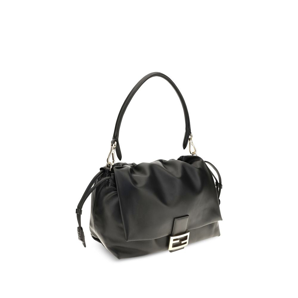 Fendi Black Calf Leather Bos Taurus Shoulder Bag Fendi Xosier