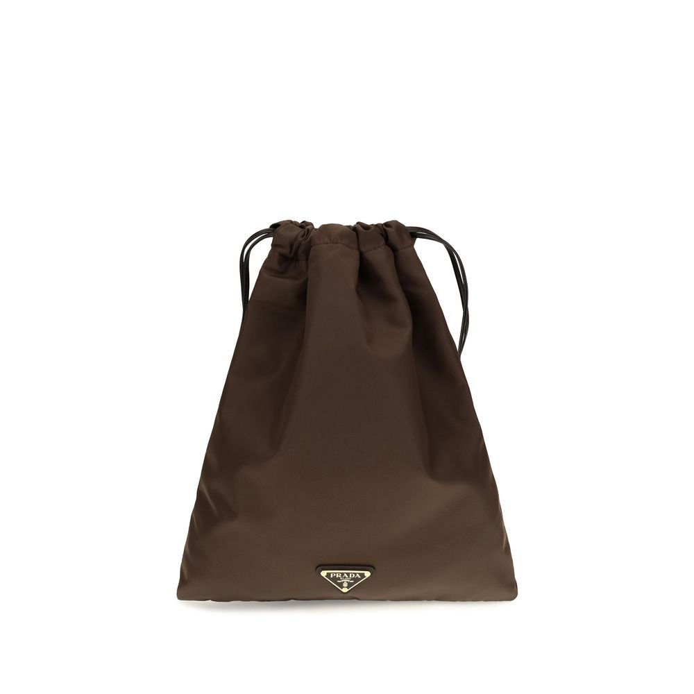 Prada Brown Polyamide Clutch Bag Prada Xosier