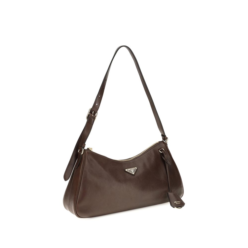 Prada Brown Calf Leather Bos Taurus Shoulder Bag Prada Xosier