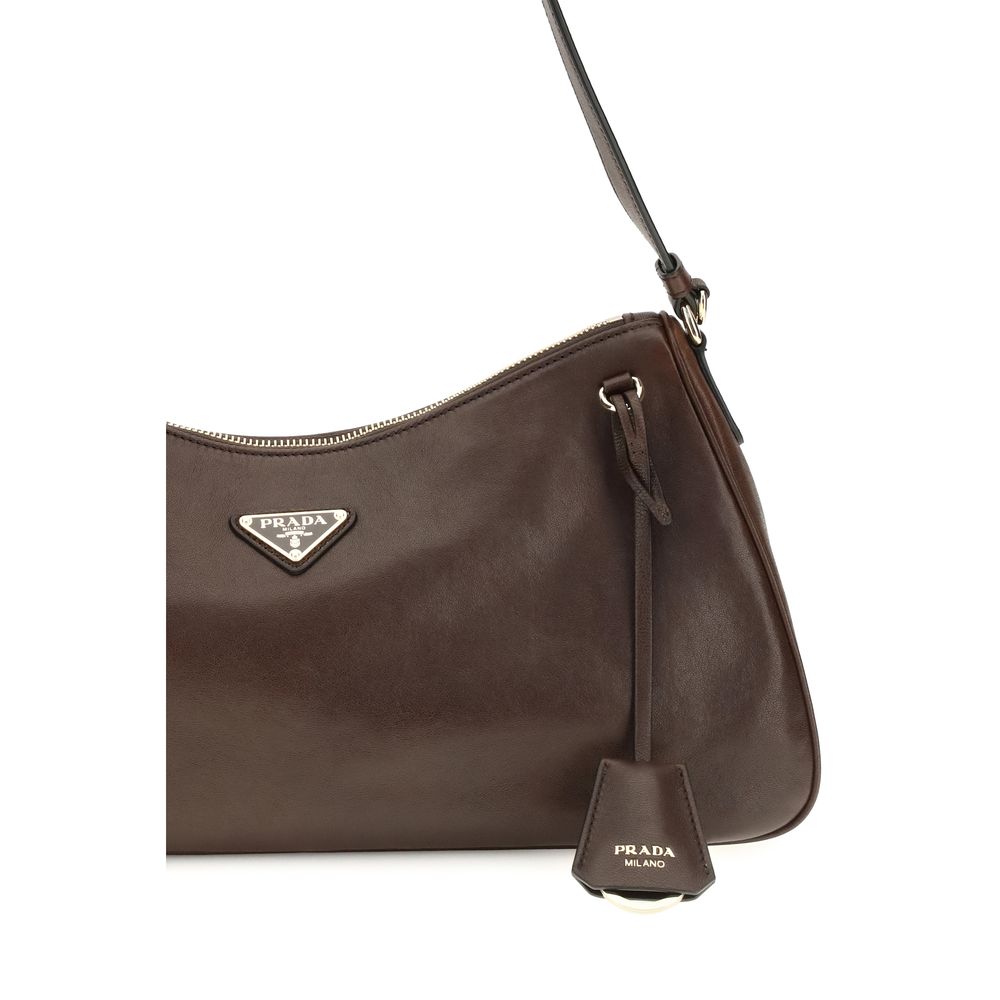 Prada Brown Calf Leather Bos Taurus Shoulder Bag Prada Xosier