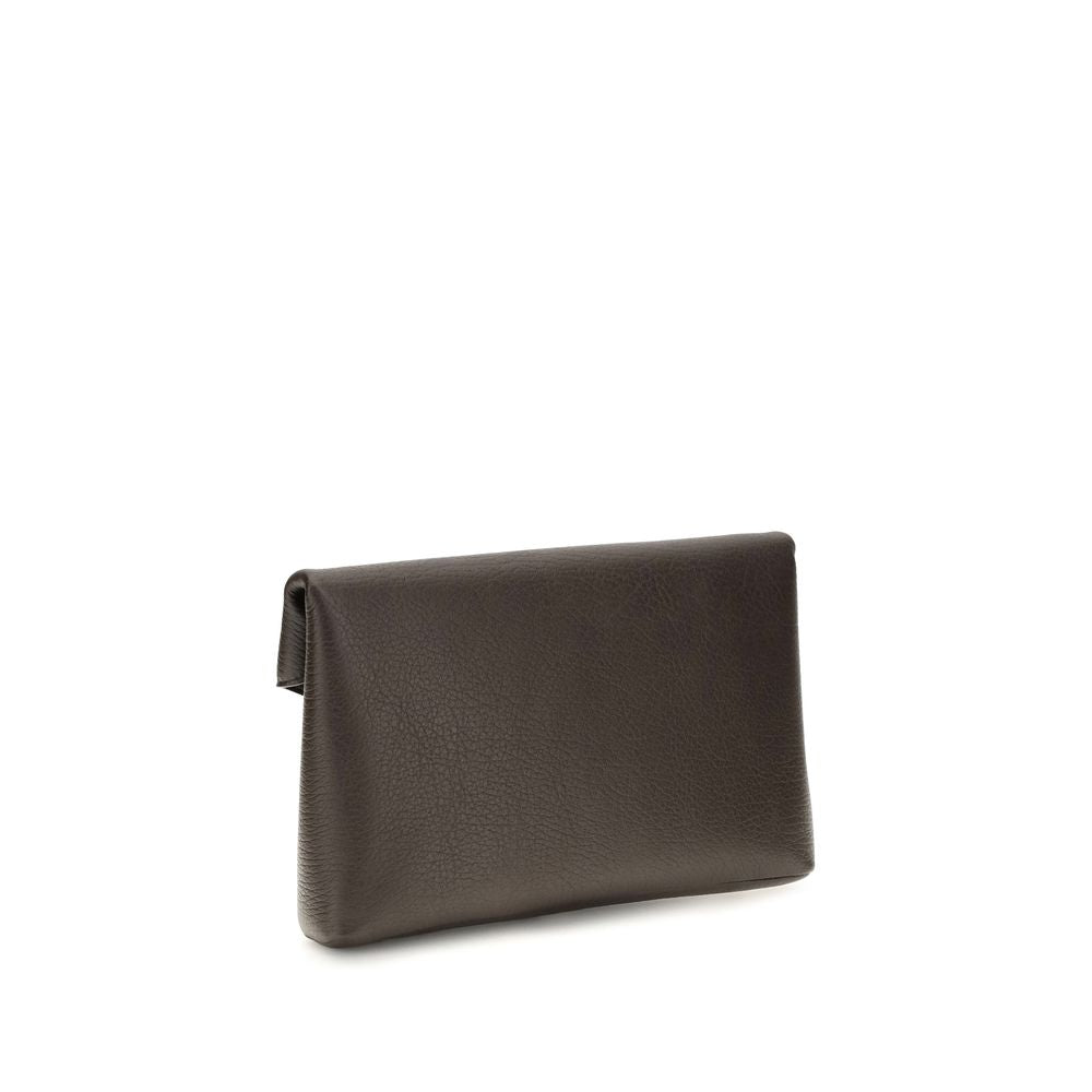Saint Laurent Brown Lamb Ovis Aries Aries Clutch Bag Saint Laurent Xosier