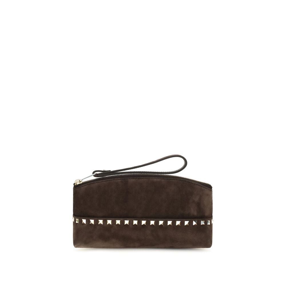 Valentino Garavani Brown Suede Leather Handbag Valentino Garavani Xosier