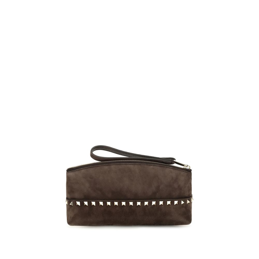 Valentino Garavani Brown Suede Leather Handbag Valentino Garavani Xosier