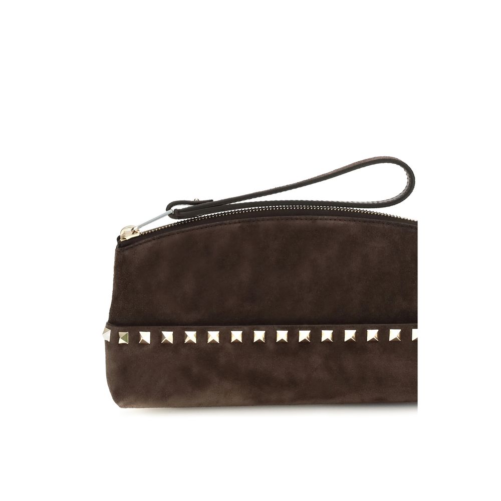 Valentino Garavani Brown Suede Leather Handbag Valentino Garavani Xosier