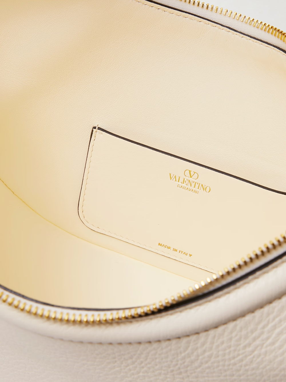 Valentino Garavani Ivory Leather Small Hobo Vlogo Shoulder Bag Valentino Garavani Xosier