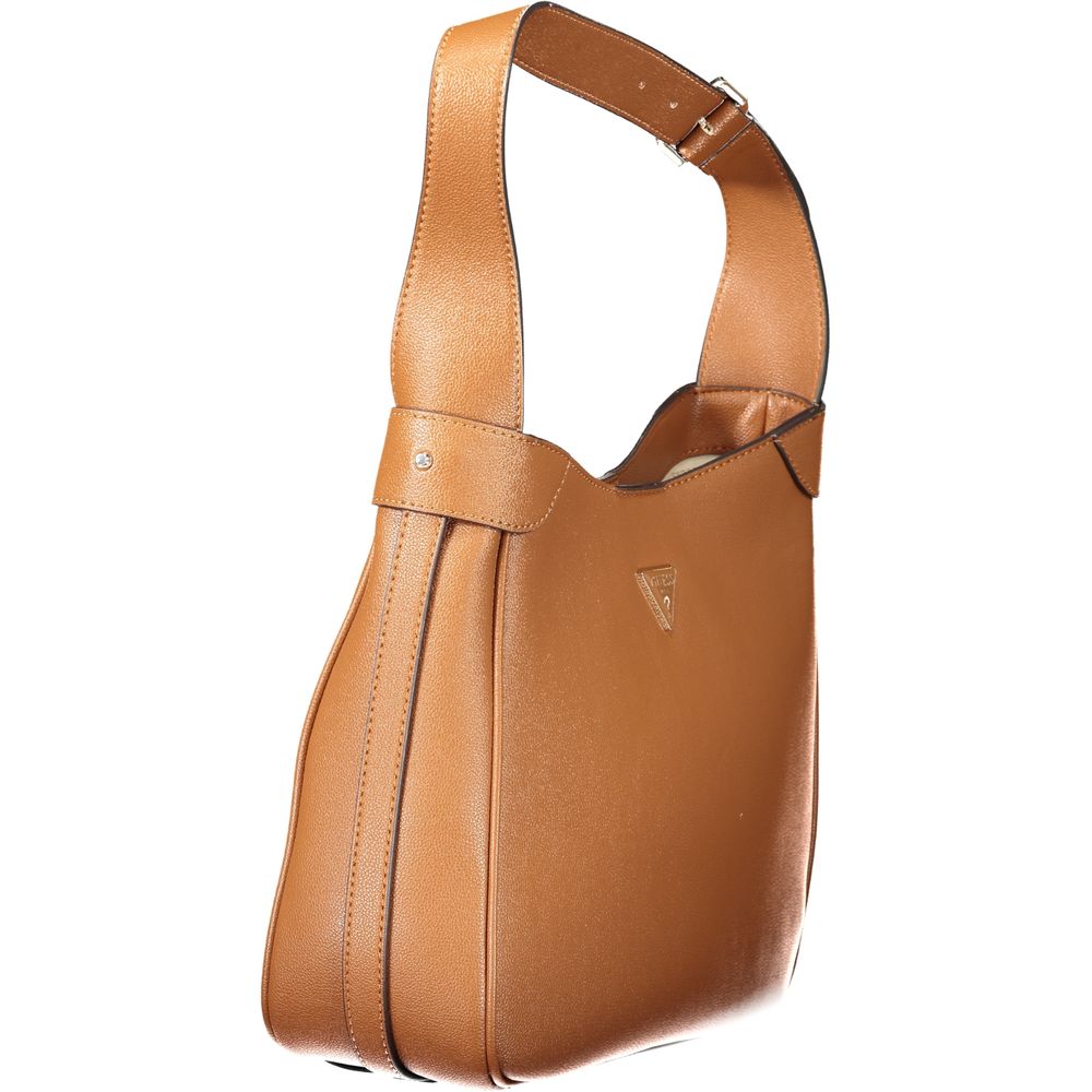 Guess Jeans Braune Polyurethan Damenhandtasche