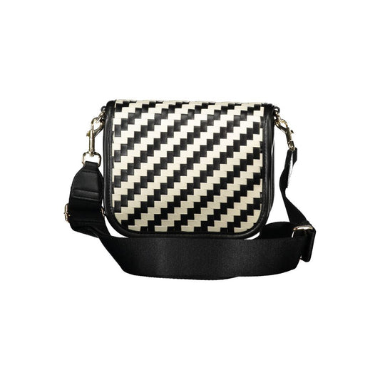 Black Polyurethane Women Handbag