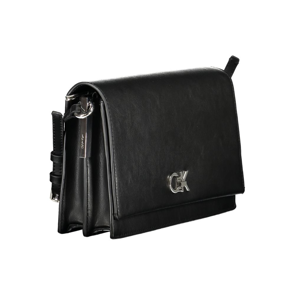 Calvin Klein Schwarze Damen-Handtasche aus Polyester