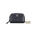 Blue Polyurethane Women Bag