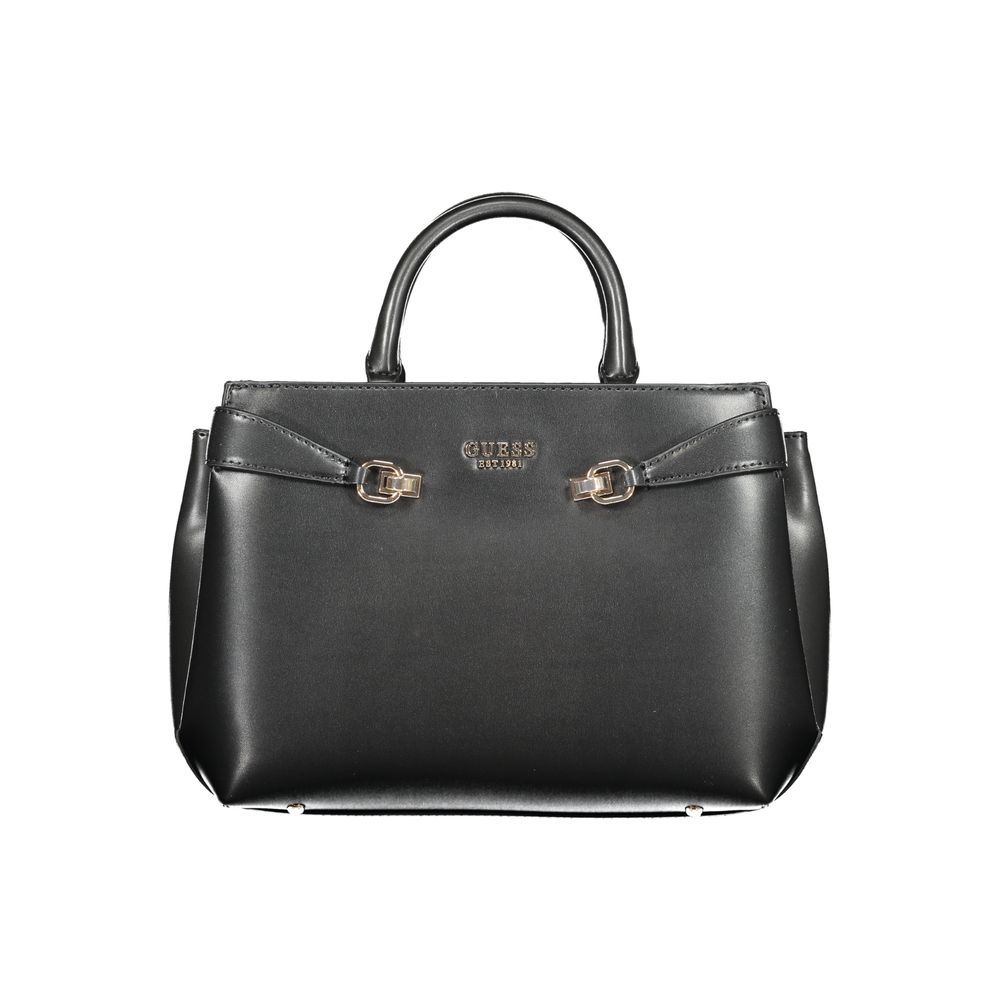 Guess Jeans Handtasche aus schwarzem Polyurethan für Damen