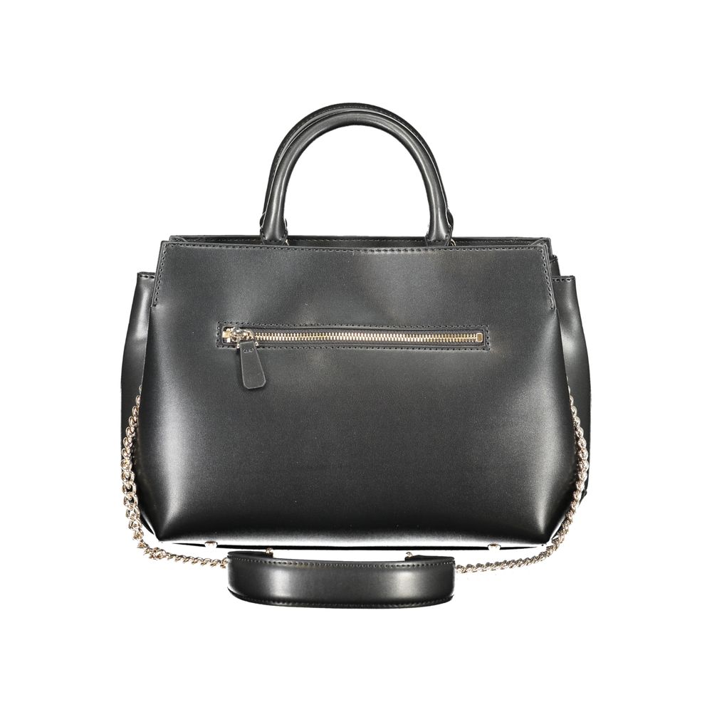 Guess Jeans Handtasche aus schwarzem Polyurethan für Damen
