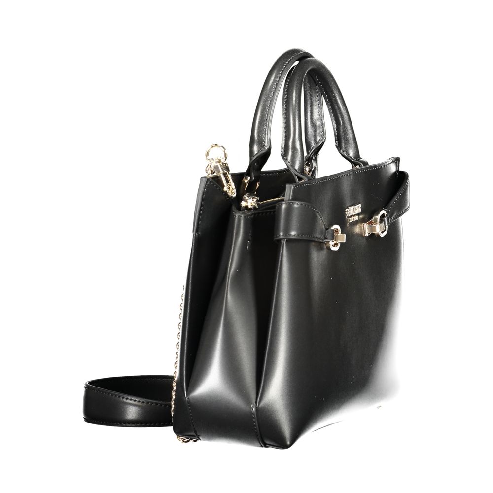 Guess Jeans Handtasche aus schwarzem Polyurethan für Damen